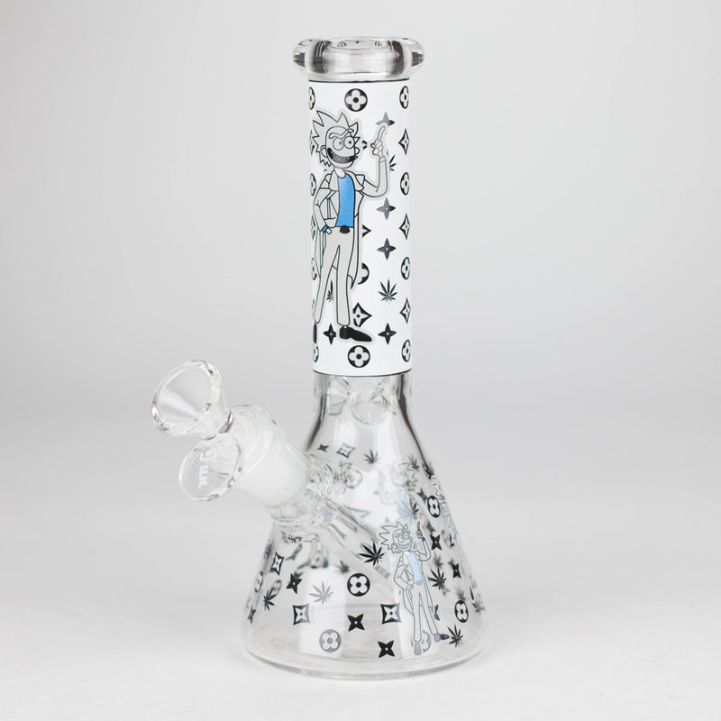 8" Glow In The Dark 4mm glass bong_0