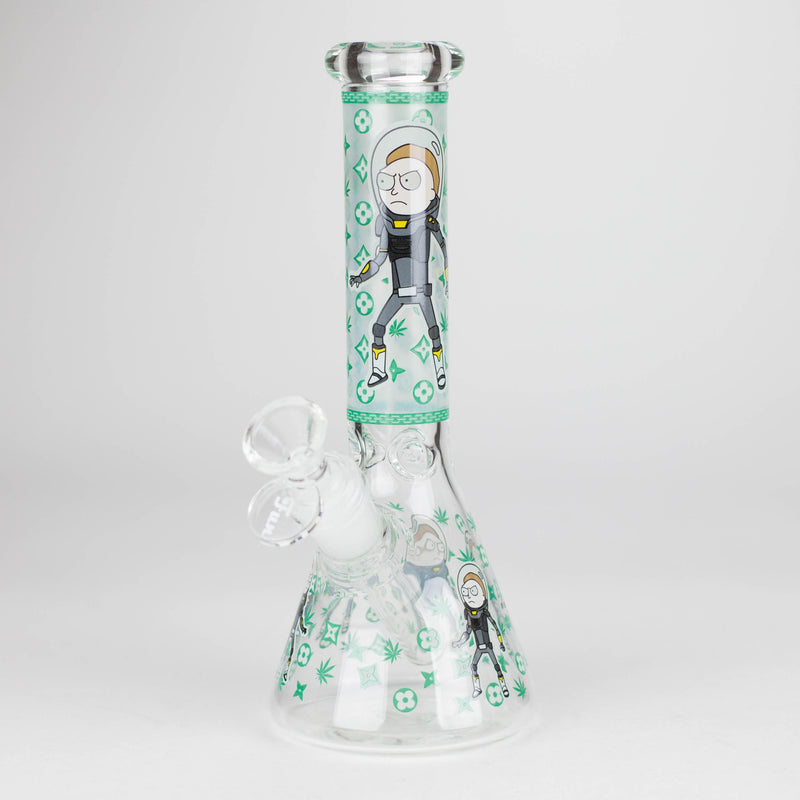 8" Glow In The Dark 4mm glass bong_0