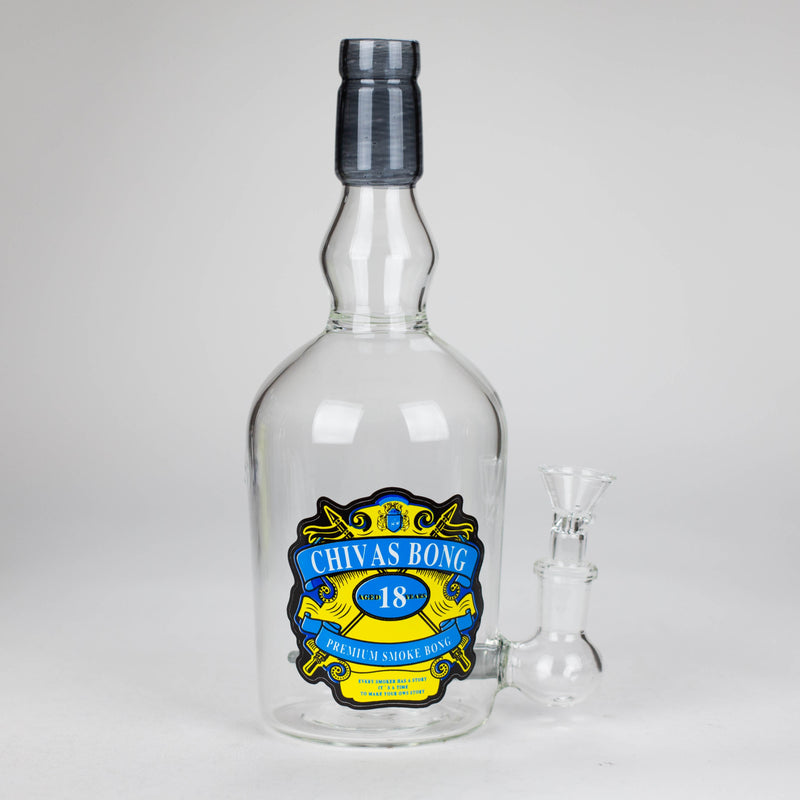 9" Liquor Bottle Glass Bong [MK-BB01]_0