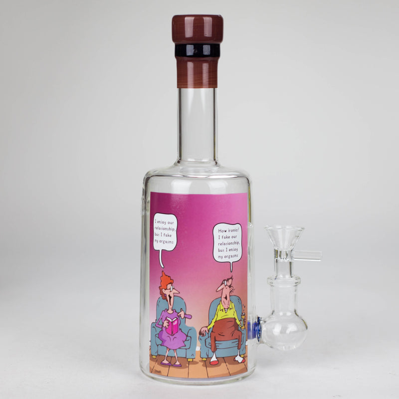 9" Liquor Bottle Glass Bong [MK-BB01]_0