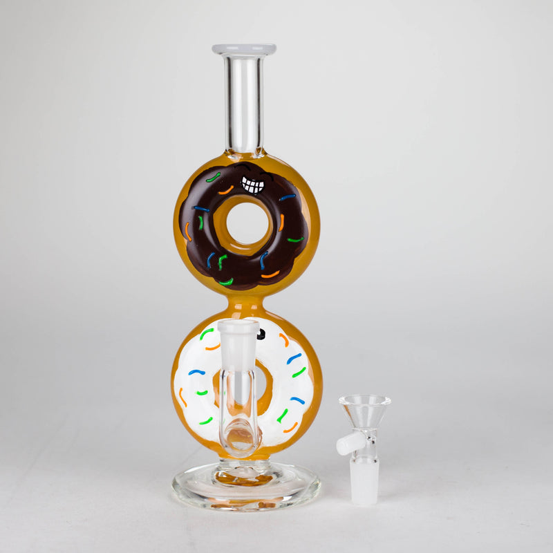 8.75" Double Donut Glass Bong [MK-BB04]_0