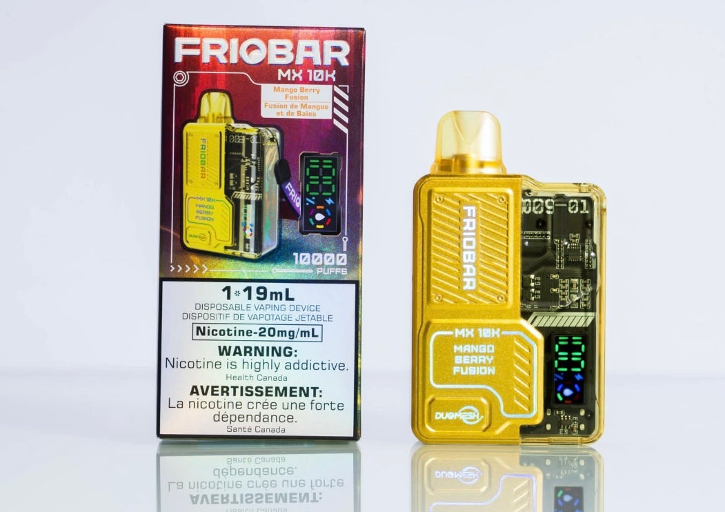 friobar mx 10000 puffs disposable vape 5ct/display 10K Compatibility_MB Sport V Vaporesso Xros 5 | Flavors:Strawberry Raspberry Cherry 0mg