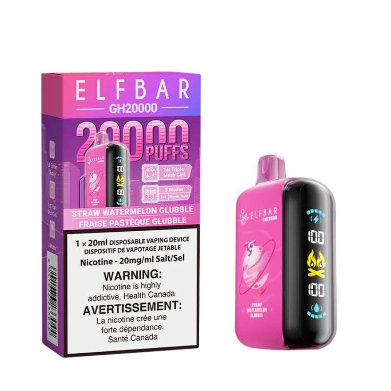 Elf Bar GH20000 Disposable Vape - 20K Puffs - Strawberry Watermelon Glubule