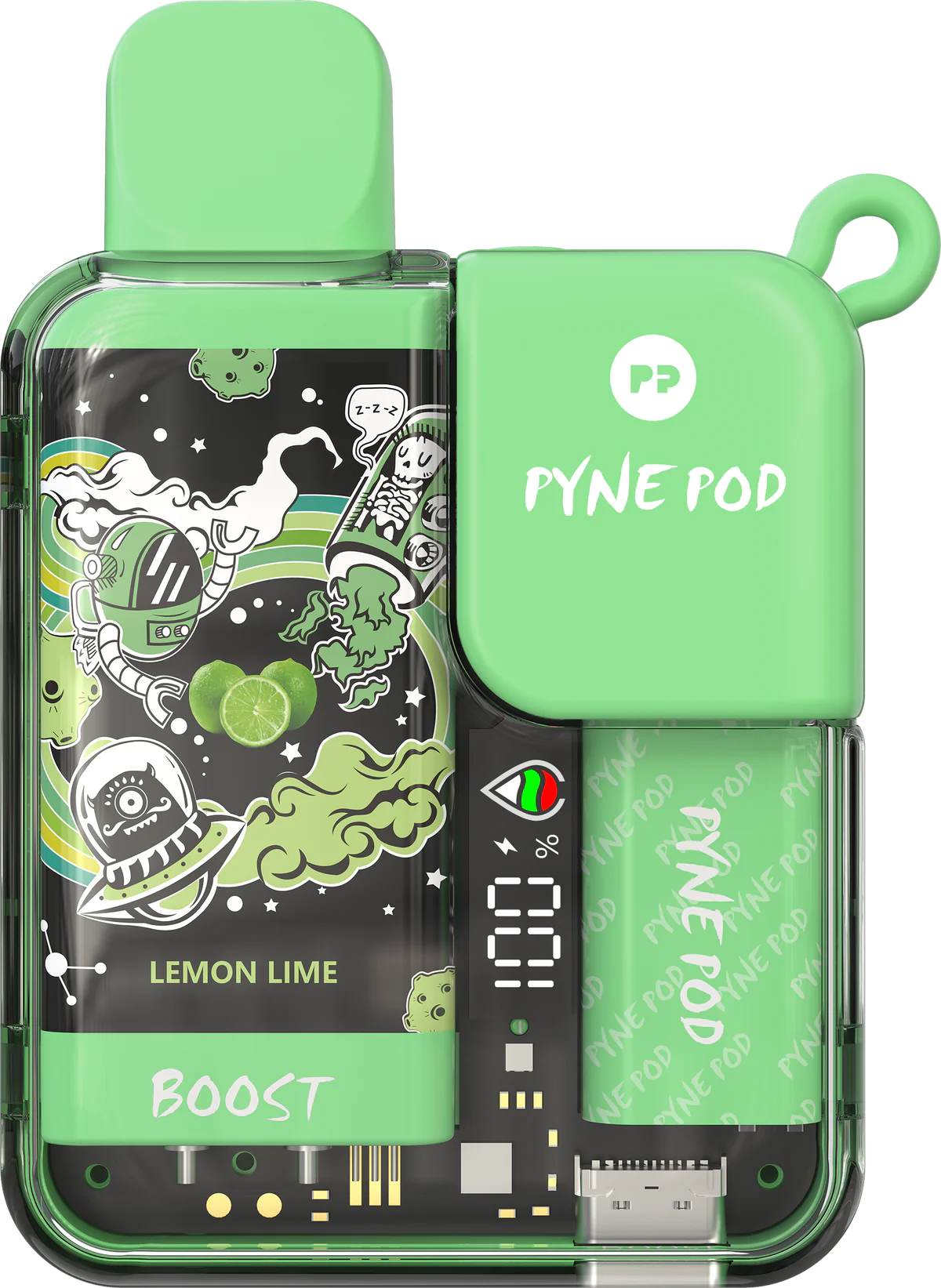 Pyne Pod Boost Disposable Vape - Lemon Lime | Vape4change Pyne Pod Boost Disposable Vape - Lemon Lime | Vape4change