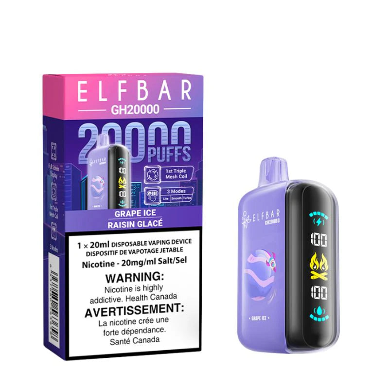 Elf Bar GH20000 Disposable Vape - 20K Puffs - Grape Ice