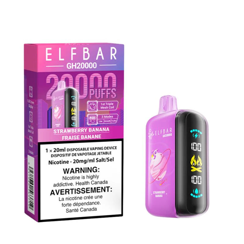 Elf Bar GH20000 Disposable Vape - 20K Puffs - Strawberry Banana