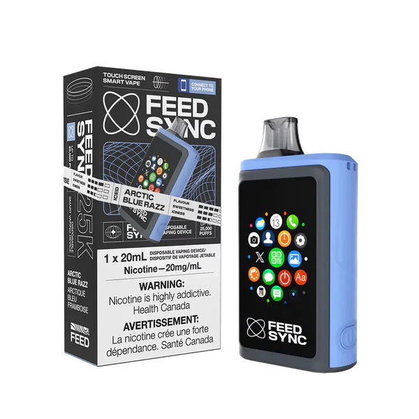 Feed Sync Disposable SMART Vape - 25K - Arctic Blue Razz