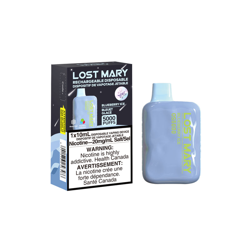 Lost Mary Disposable Vape - Blueberry Ice - 5000 Puffs