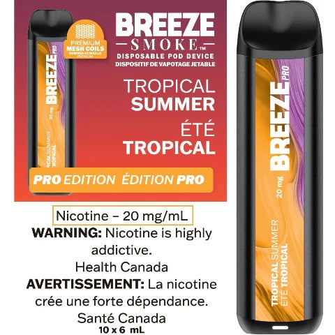 Breeze Pro Disposable Vape - Tropical Summer- 2000 Puffs