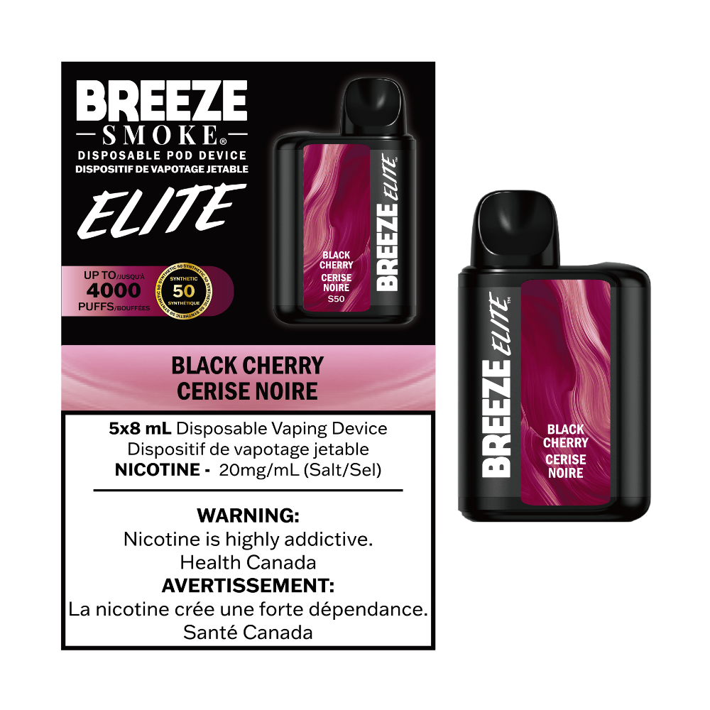 Breeze Elite Disposable Vape - Black Cherry - 4000 Puffs | Vape4change Breeze Elite Disposable Vape - Black Cherry - 4000 Puffs | Vape4change
