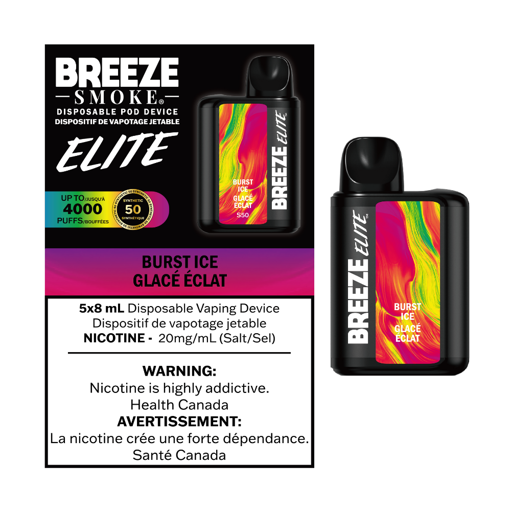 Breeze Elite Disposable Vape - Burst Ice - 4000 Puffs | Vape4change Breeze Elite Disposable Vape - Burst Ice - 4000 Puffs | Vape4change