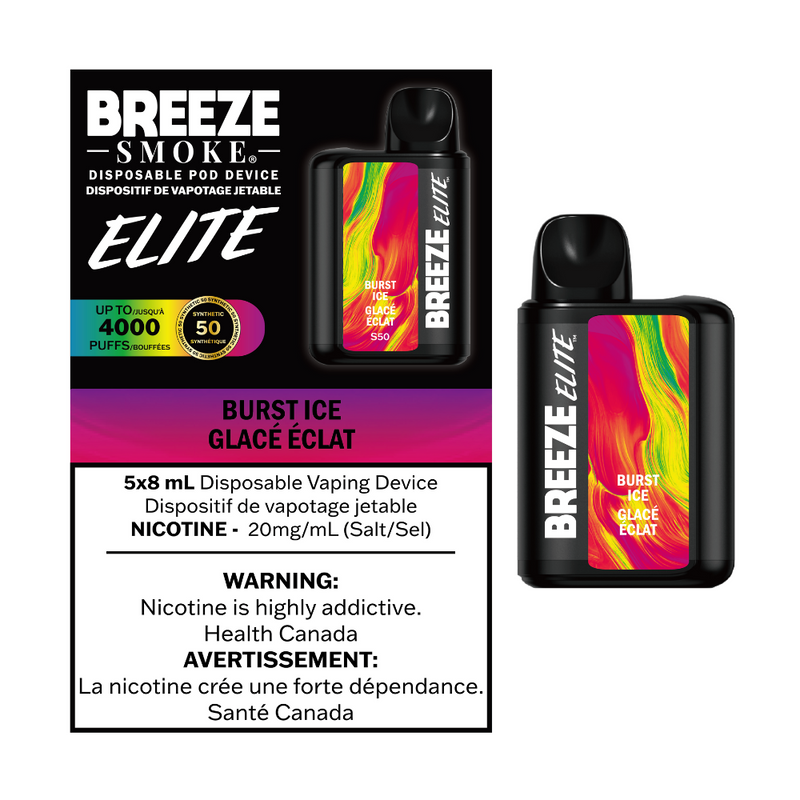 Breeze Elite Disposable Vape - Burst Ice - 4000 Puffs