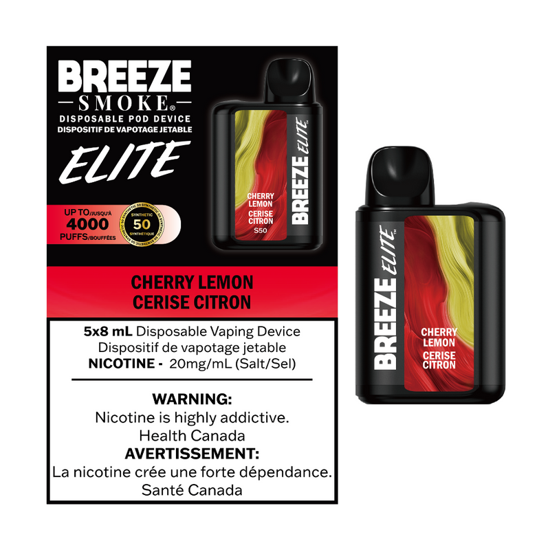 Breeze Elite Disposable Vape - Cherry Lemon - 4000 Puffs