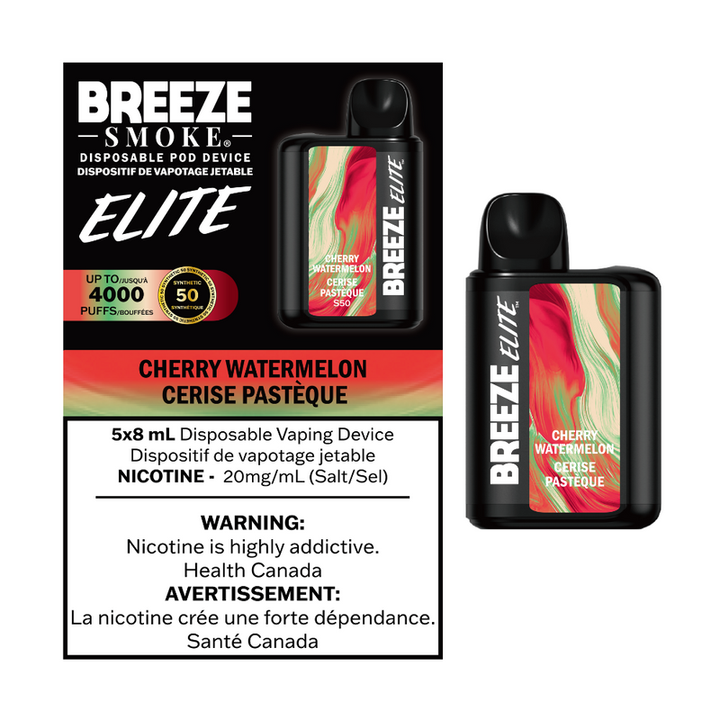 Breeze Elite Disposable Vape - Cherry Watermelon - 4000 Puffs