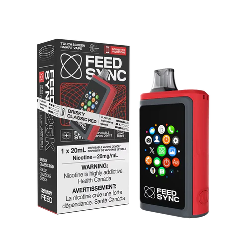 Feed Sync Disposable SMART Vape - 25K - Brisky Classic Red