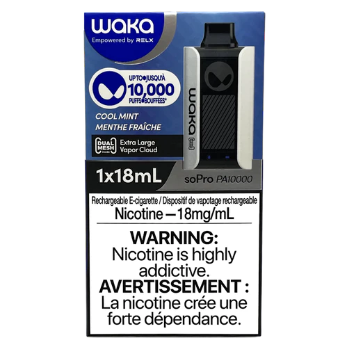 Waka By RELX 10000 Puff Disposable - Cool Mint | Vape4change Waka By RELX 10000 Puff Disposable - Cool Mint | Vape4change