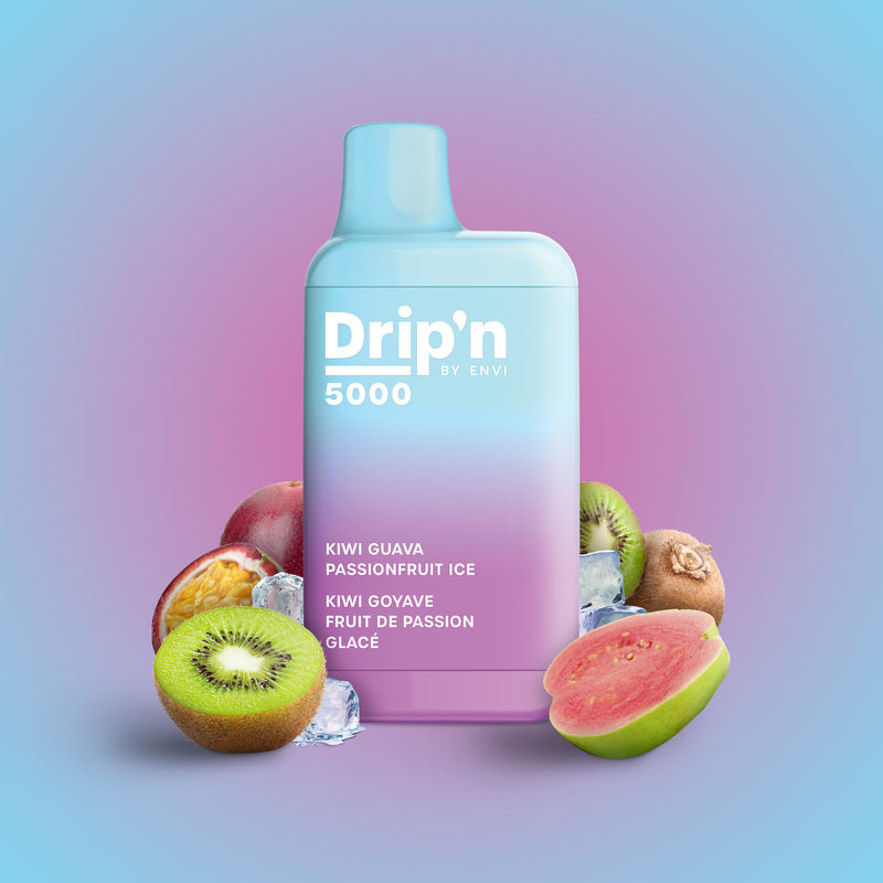 Drip'n by Envi - Kiwi Guava Passionfruit Ice - Disposable Vape