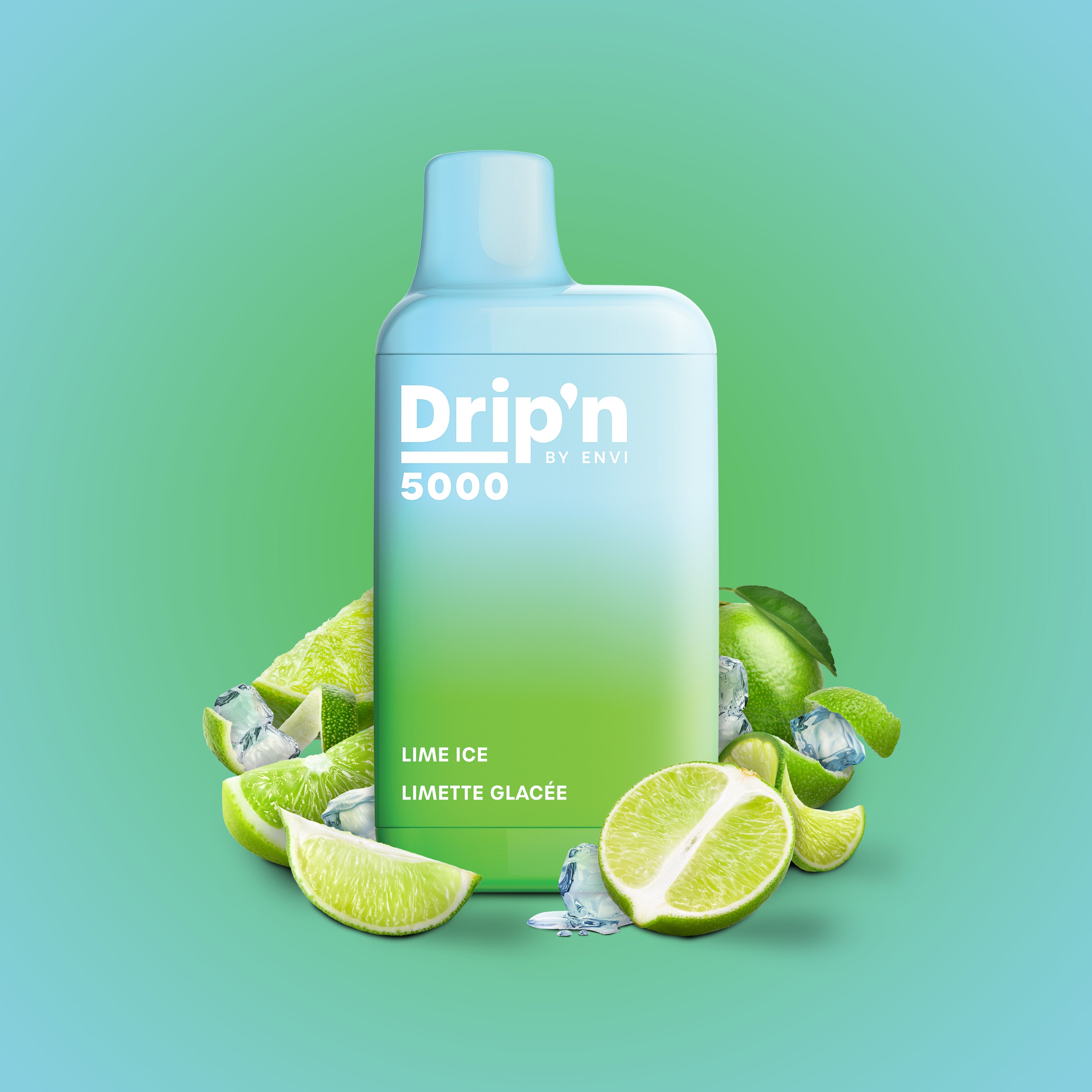 Drip'n by Envi Lime Ice Disposable Vape | Dripin Disposable | Vape4change