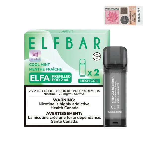 ELFBAR -  Elfa Pre-Filled Pod - Cool Mint - 2/Pack
