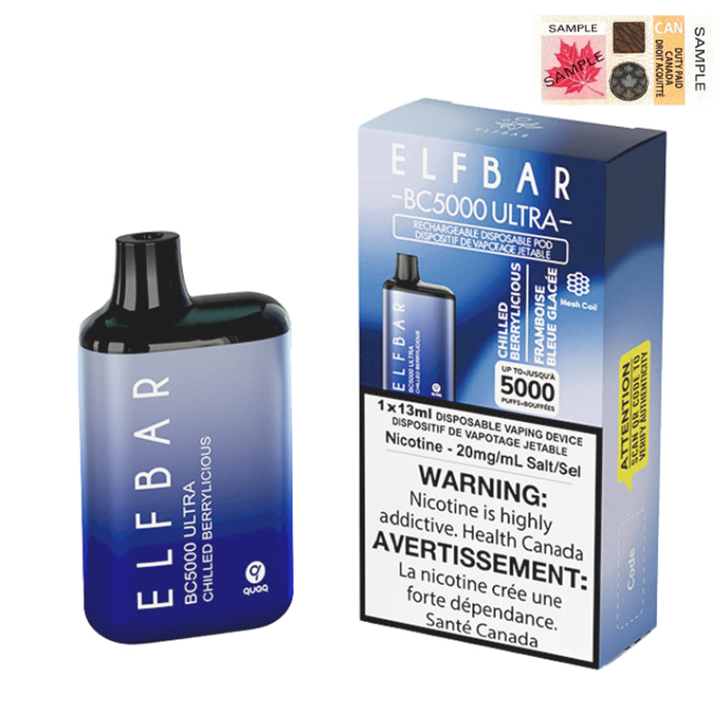 ELF BAR BC5000 ULTRA Disposable Vape - Chilled Berrylicious