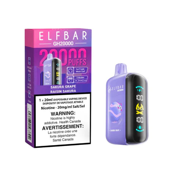 Elf Bar GH20000 Disposable Vape - 20K Puffs - Sakura Grape