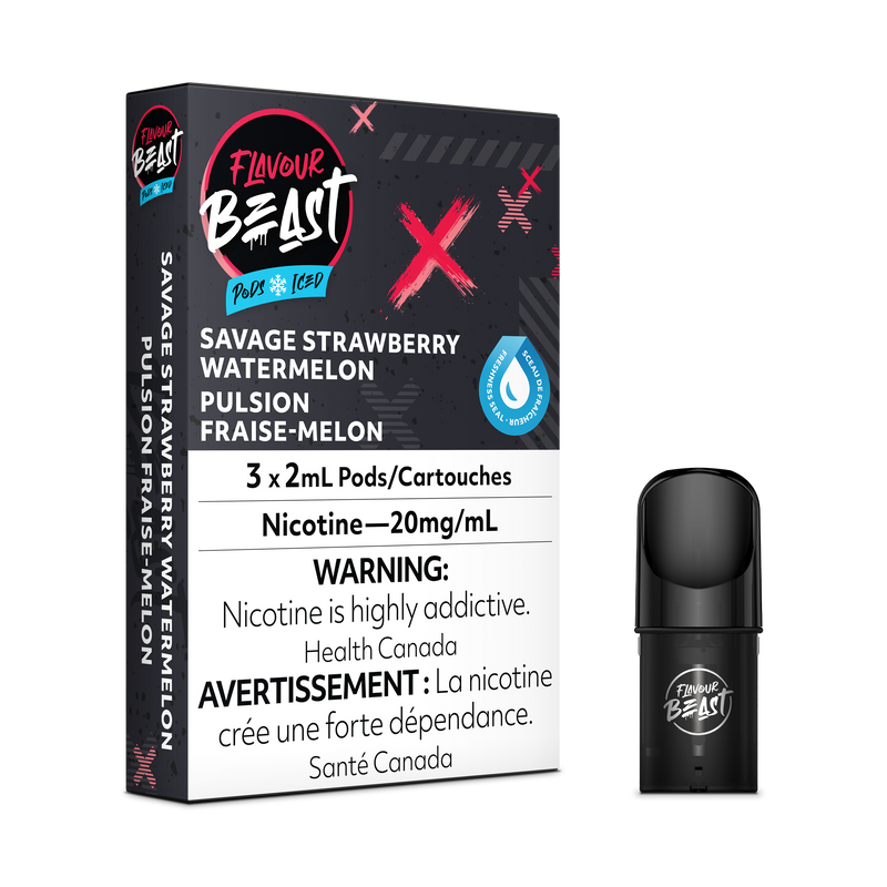 Flavour Beast Pods - STLTH Compatible - Savage Strawberry Watermelon Ice