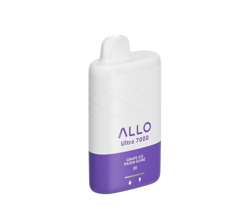 Allo Ultra - 7000 Puffs - Rechargeable Disposable Vape - Grape Ice