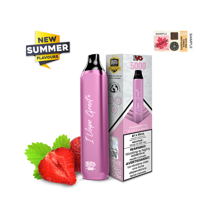 IVG 5000 PUFFS DISPOSABLE VAPE - Strawberry Ice
