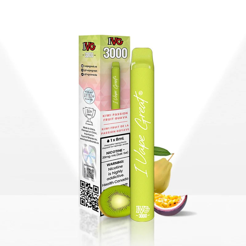 IVG Disposable - 3000 Puffs - Kiwi Passionfruit Guava | Vape4change IVG Disposable - 3000 Puffs - Kiwi Passionfruit Guava | Vape4change