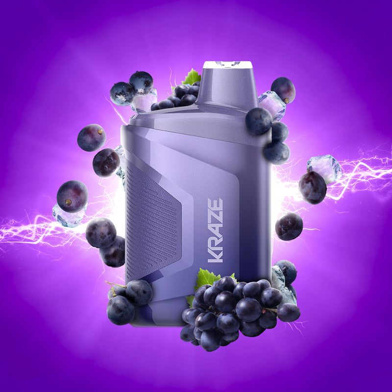 Kraze 5K Disposable Vape - Grape Ice