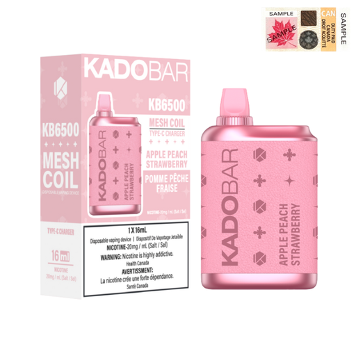 KADO BAR DISPOSABLE VAPE - 6500 PUFFS - Apple Peach Strawberry | Vape4change KADO BAR DISPOSABLE VAPE - 6500 PUFFS - Apple Peach Strawberry | Vape4change