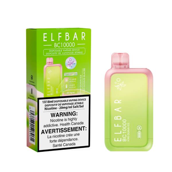 Elf Bar BC10000 Disposable Vape - Kiwi Guava Ice - 10000 Puffs