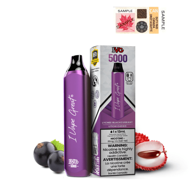 IVG 5000 PUFFS DISPOSABLE VAPE - Lychee Blackcurrant