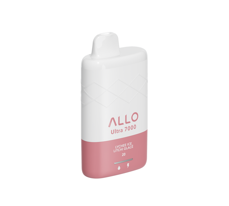 Allo Ultra - 7000 Puffs - Rechargeable Disposable Vape - Lychee Ice