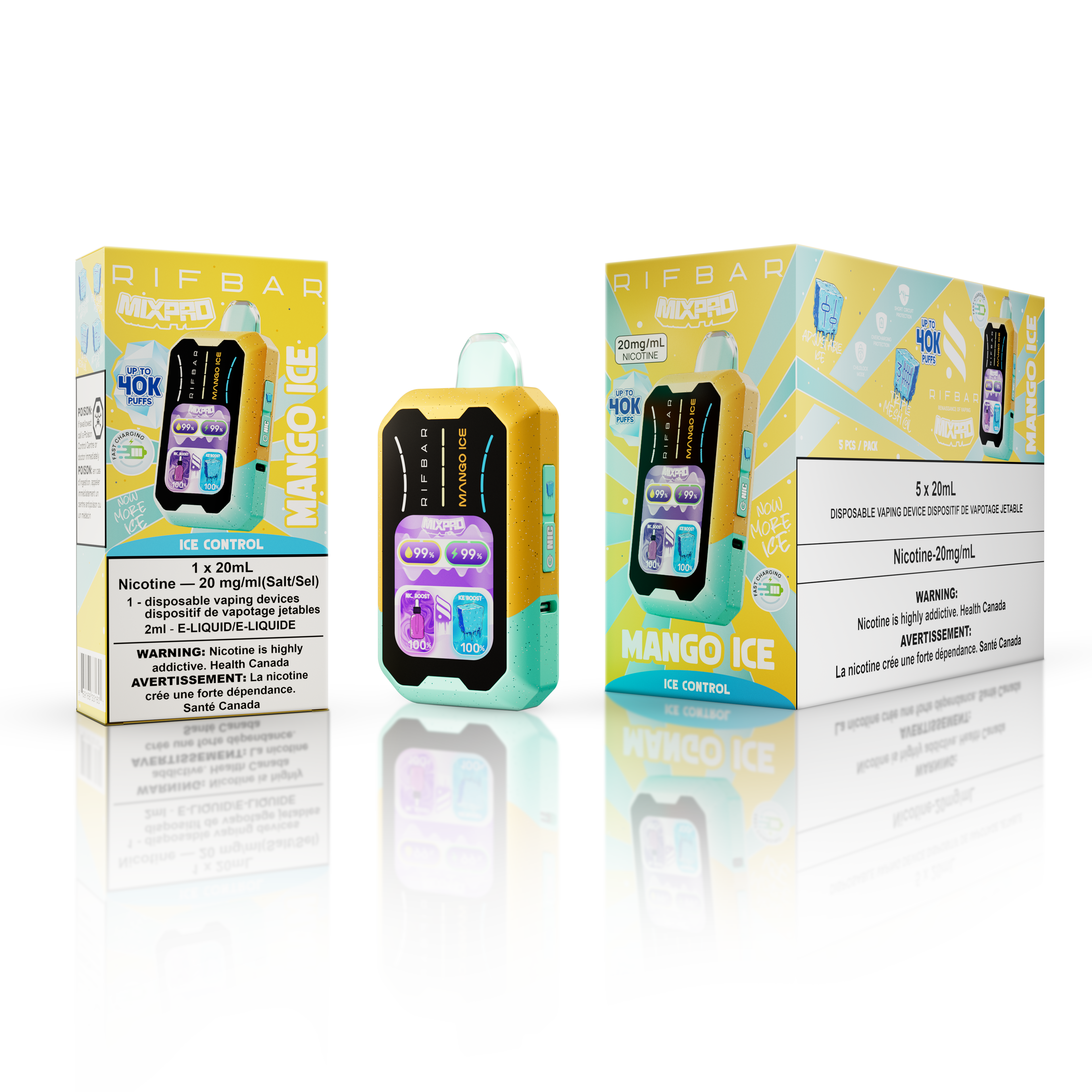 RifBar MixPro Disposable Vape 40k Puffs - Mango Ice | Vape4change RifBar MixPro Disposable Vape 40k Puffs - Mango Ice | Vape4change