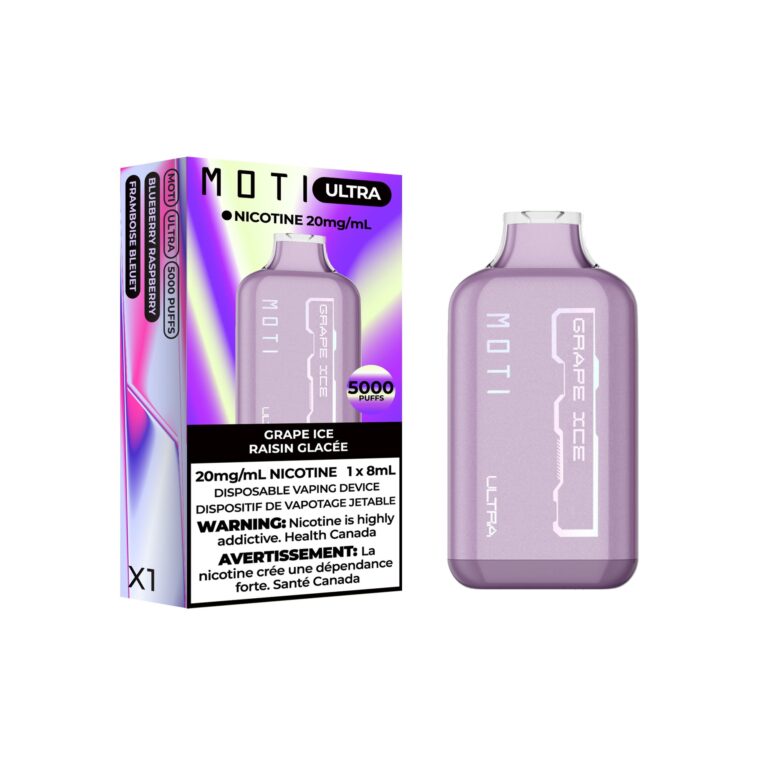 Moti Ultra 5000 Puffs Disposable - Grape Ice | Vape4change Moti Ultra 5000 Puffs Disposable - Grape Ice | Vape4change