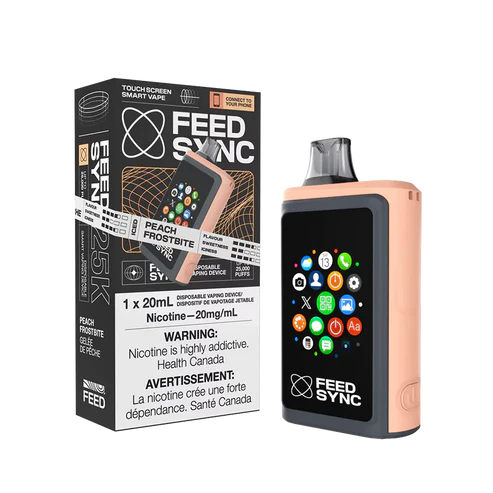 Feed Sync Disposable SMART Vape - 25K - Peach Frost Bite