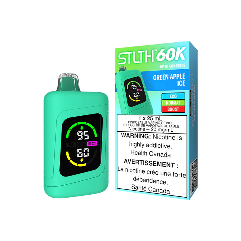 STLTH 60K Disposable Vape - Green Apple Ice