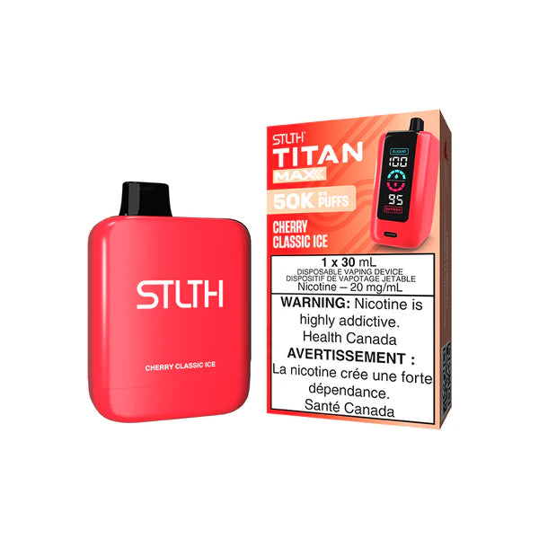 STLTH Titan Max Disposable Vape - 50k Puffs - Cherry Classic Ice