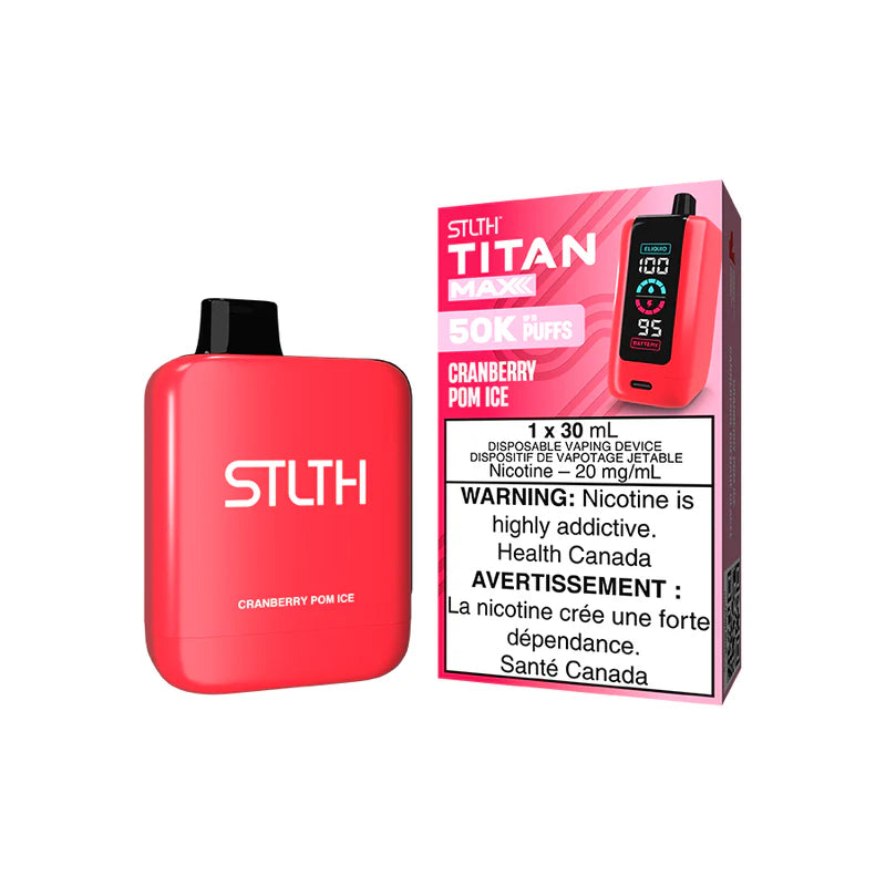 STLTH Titan Max Disposable Vape - 50k Puffs - Cranberry Pom Ice