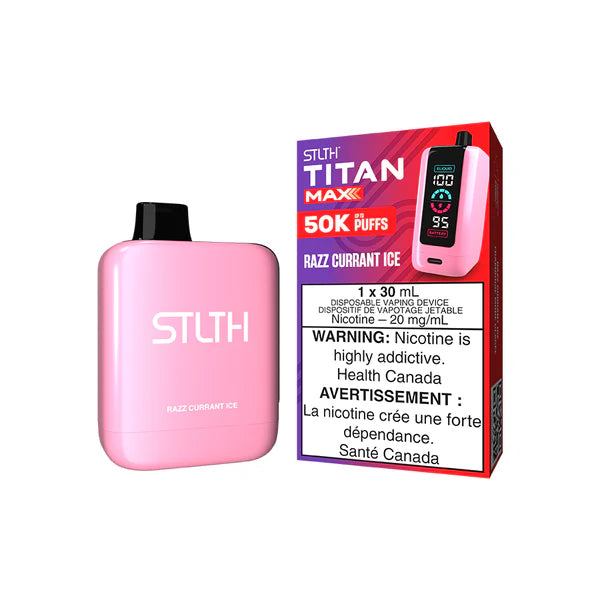 STLTH Titan Max Disposable Vape - 50k Puffs - Razz Currant Ice