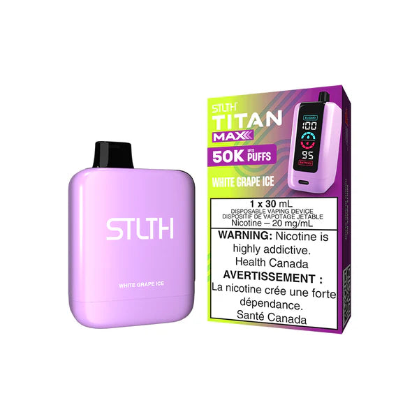 STLTH Titan Max Disposable Vape - 50k Puffs - White Grape Ice