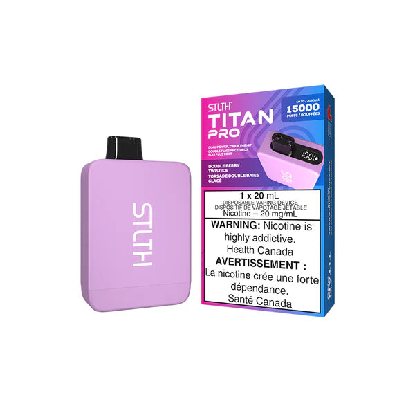 Stlth Titan Pro Disposable Vape - 15K Puffs - Double Berry Twist Ice