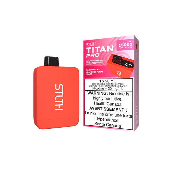 Stlth Titan Pro Disposable Vape - 15K Puffs - Razz Apple Ice