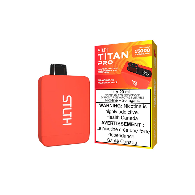 Stlth Titan Pro Disposable Vape - 15K Puffs - Strawnana Ice