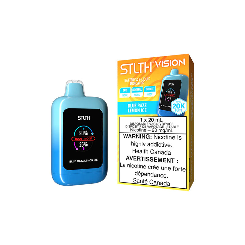 Stlth Vision Disposable Vape - 20K Puffs - Blue Razz Lemon Ice