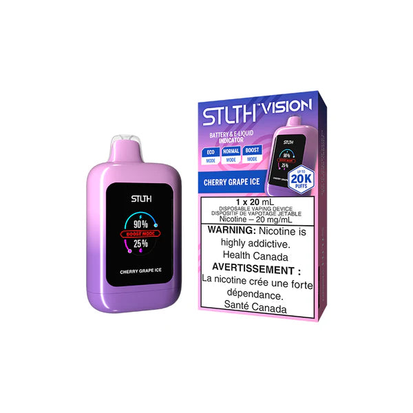 Stlth Vision Disposable Vape - 20K Puffs - Cherry Grape Ice