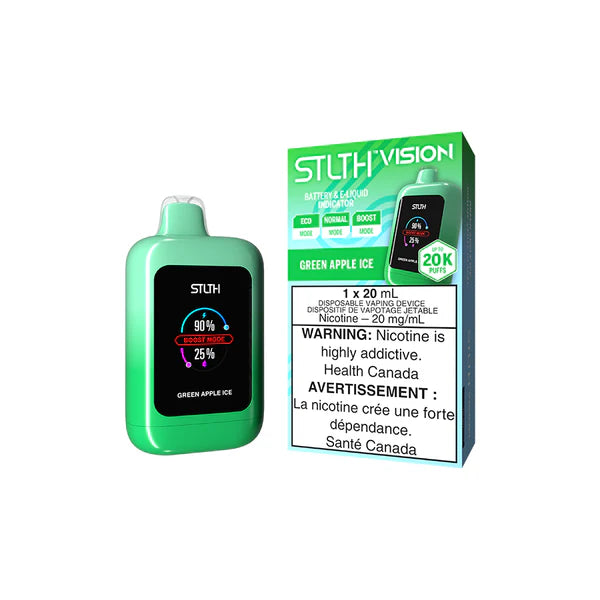 Stlth Vision Disposable Vape - 20K Puffs - Green Apple Ice