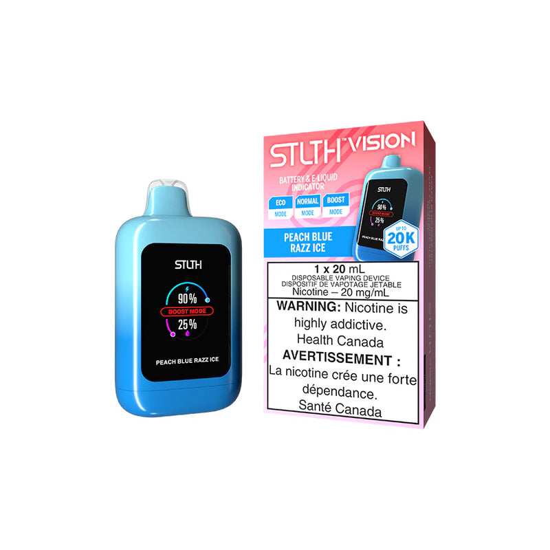 Stlth Vision Disposable Vape - 20K Puffs - Peach Blue Razz Ice