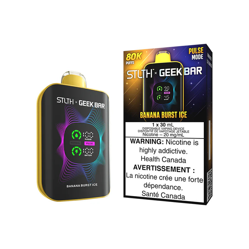 STLTH X GEEK BAR DISPOSABLE - 80k PUFFS - Banana Burst Ice